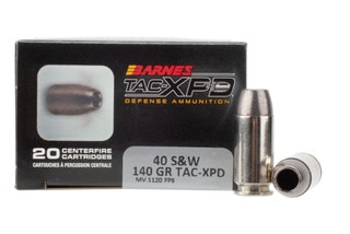 Barnes TAC-XPD .40 S&amp;W 140gr TAC-XP JHP Ammo - Box of 20